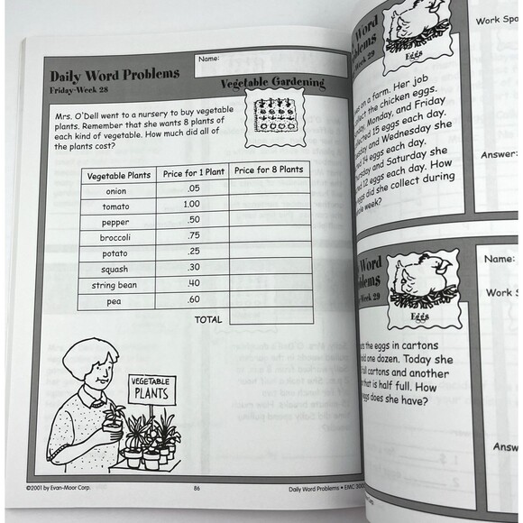 Daily Word Problems, Grade 3 Math - Great for homeschool - NEW OUT OF PRINT - Picture 12 of 15